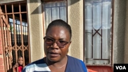 Christine Kayumba, a high school English teacher in Harare, is one of many feeling the pinch of rising prices in Zimbabwe (April 24, 2022) Columbus Mavhunga/VOA News 