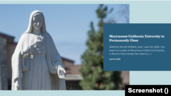 Marymount California University in Rancho Palos Verdes, Calif., announced that it would be closing at the end of the summer term in August.