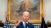 US President Joe Biden speaks about the war in Ukraine in the Roosevelt Room at the White House, April 28, 2022, in Washington.