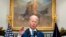 US President Joe Biden speaks about the war in Ukraine in the Roosevelt Room at the White House, April 28, 2022, in Washington.