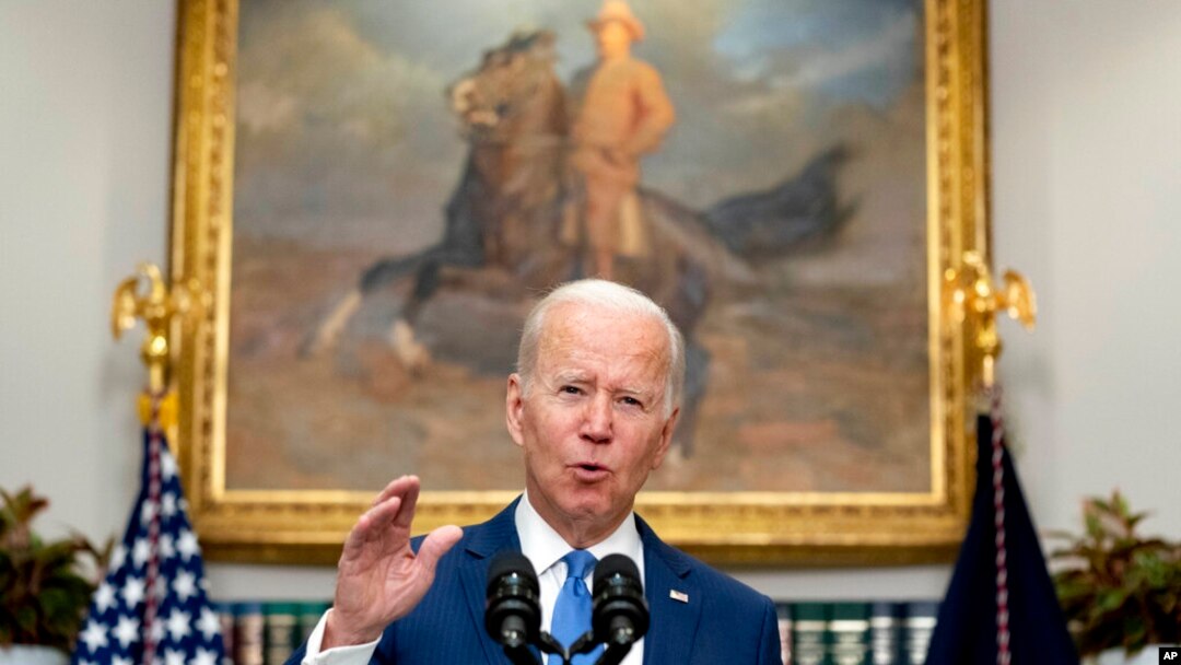 Perezida wa Amerika Joe Biden avuga ku ntambara muri Ukraine muri White House, kw'itariki ya 28/04/2022