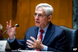 Attorney General Merrick Garland testifies at the Capitol in Washington, April 26, 2022.