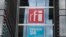 RFI and France 24 logos are seen in this April 9, 2019 file photo.