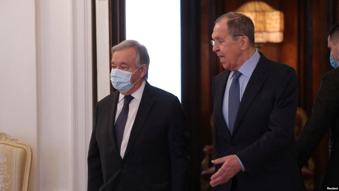 BMT Bosh kotibi va Rossiya bosh diplomati. Moskva, 26-aprel, 2022.