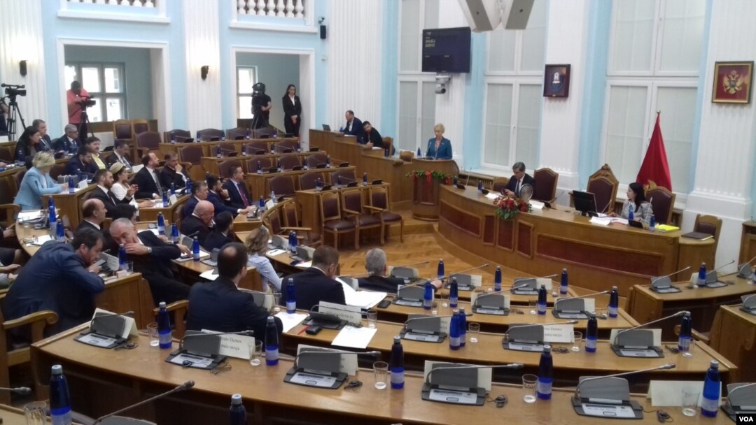 Montenegrin Parliament (VOA, Jovo Radulović)