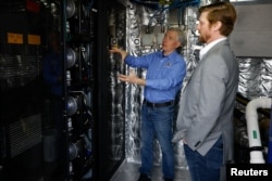 Switch Maritime CEO Pace Ralli sits inside the cabin of the Sea Change, a 70-foot, 75 passenger ferry, that is propelled entirely by hydrogen fuel cells, in Bellingham, Washington, U.S., April 7, 2022. (REUTERS/Matt Mills McKnight)