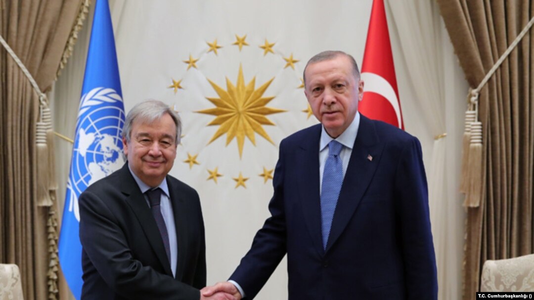 Umunyamabanga mukuru wa ONU Antonio Guterres abonana na perezida wa Turukiya Erdogan i Ankara muri Turukiya