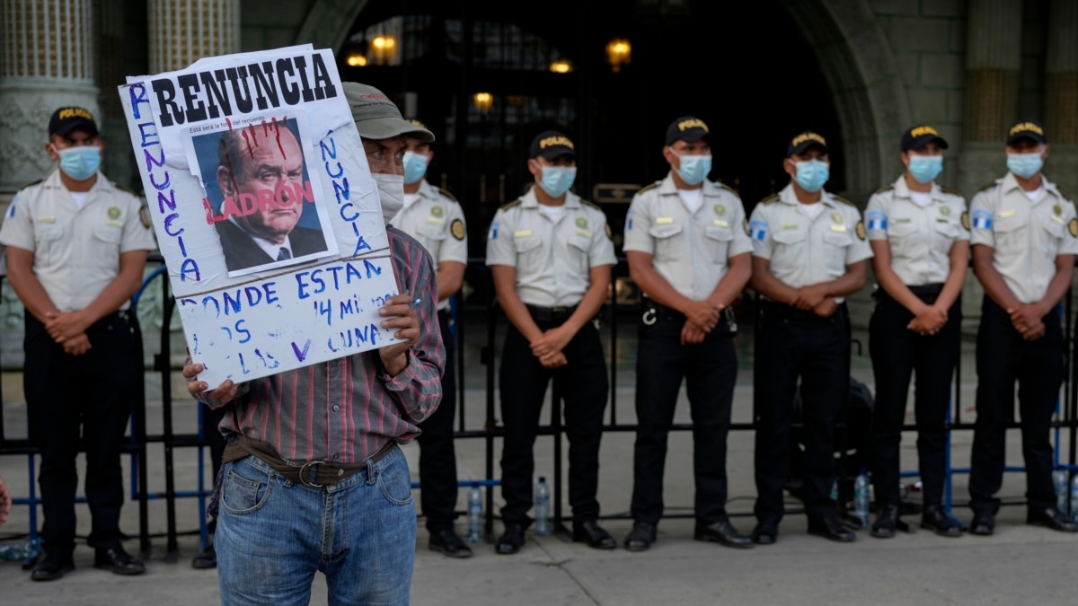 Guatemala huelga y protesta contra gobierno de Giammattei