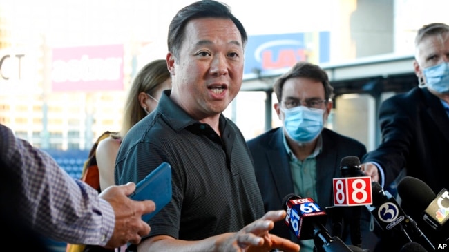 FILE — Connecticut Attorney General William Tong speaks to the media in Hartford, Connecticut, Aug. 20, 2020.