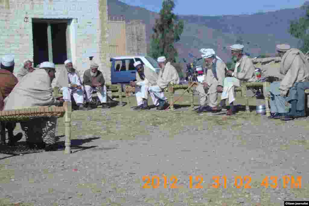 Local elders in Prang Ghar