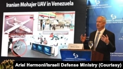 Israeli Defense Minister Benny Gantz speaks to a visiting delegation of the Conference of Presidents of Major American Jewish Organizations on Feb. 22, 2022. (Ariel Hermoni/Israeli Defense Ministry)
