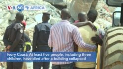 VOA60 Africa - Ivory Coast: At least five people died after a building collapsed in Abidjan