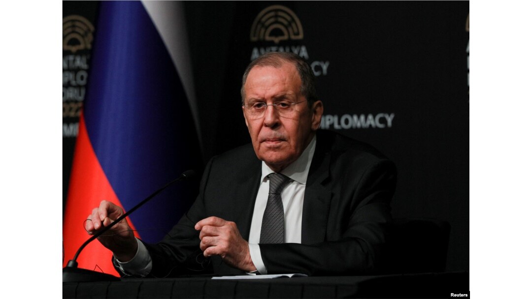 FILE - Russian Foreign Minister Sergey Lavrov attends a news conference in Antalya, Turkey, March 10, 2022.