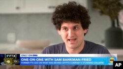 In this screengrab from an interview with ABC News is Sam Bankman-Fried, former CEO of the failed cryptocurrency exchange FTX. (Good Morning America/ABC News via AP)