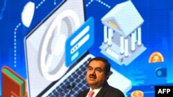 Chairperson of Indian conglomerate Adani Group, Gautam Adani, speaks at the World Congress of Accountants in Mumbai on Nov. 19, 2022.