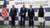 FILE - Australian Prime Minister Anthony Albanese, U.S. President Joe Biden, Japanese Prime Minister Fumio Kishida and Indian Prime Minister Narendra Modi gather during the Quad leaders' summit at Kantei in Tokyo on May 24, 2022. 