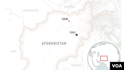 Map showing the location of Aybak, Afghanistan.