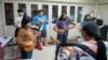 Students practice a traditional style of Thai music at the Department of Ethnomusicology of the traditional music and ritual of Thailand, UCLA. 