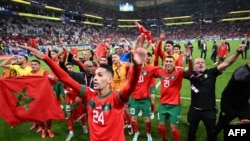 Chikwata cheMorocco mushure mekurova Portugal kuFIFA World Cup kuQatar.