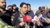 Deputy Inspector General of Police, Ghulam Afzer Mehser talking to reporters near the blast site in Quett, Nov 30, 2022.