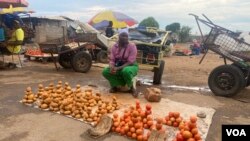 People sell produce in Zimbabwe in this undated photo. Zimbabwe's economy has mainly turned informal over the years, and authorities attribute that to sanctions imposed by some Western nations following reports of election rigging and human rights abuses. (Columbus Mavhunga/VOA)