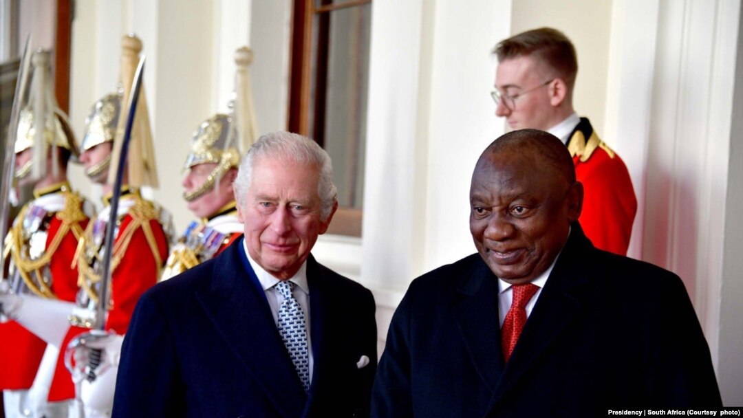 Umwami w'Ubwongereza, Charles wa gatatu kumwe na prezida wa Afrika y'epfo,