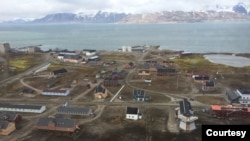 The scientific community of Ny-Alesund in Norway's Svalbard archipelago is seen in this photo taken by Royal Holloway University of London Professor Klaus Dodds in 2018.