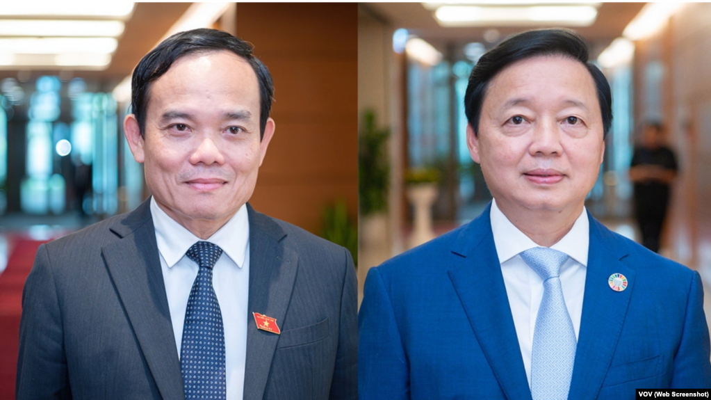 Hai tân phó thủ tướng Việt Nam: Ông Trần Lưu Quang (trái) và Trần Hồng Hà.