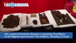 VOA60 Africa - London museum returns looted artifacts to Nigeria