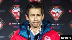 Dan Hart, CEO of Virgin Orbit, looks on during an event around Britain's first satellite launch, at Cornwall Airport Newquay, in Cornwall, Britain Jan. 9, 2023.