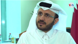 El asesor del vice primer Ministro de Qatar y vocero del Ministerio de Relaciones Exteriores, Majed Al Ansari, conversa con la Voz de América, durante una entrevista en Qatar, en el marco de la Copa del Mundo de Fútbol.