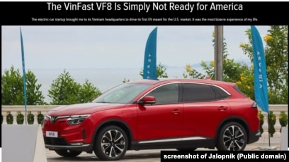 Thêm báo Mỹ nhận xét tiêu cực về VF8, VinFast thất bại trong ...