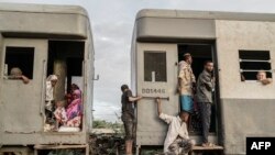 Un train à la gare de Dire Dawa, en Ethiopie.