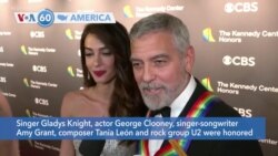 VOA60 America - George Clooney, Gladys Knight and rock group U2 Among Kennedy Center Honorees
