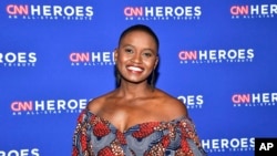 CNN Hero of the Year Nelly Cheboi menghadiri acara tahunan ke-16 CNN Heroes All-Star Tribute di American Museum of Natural History di New York, Minggu, 11 Desember 2022. (Foto oleh Evan Agostini/Invision/AP)