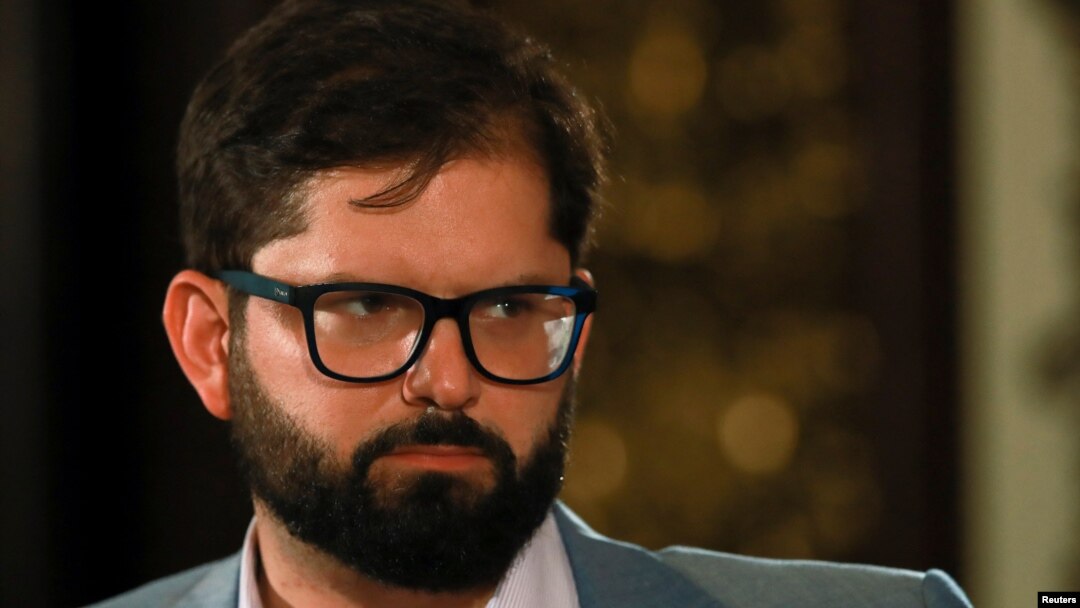 El presidente chileno, Gabriel Boric, durante su visita oficial a México, en el Palacio Nacional, en la Ciudad de México, el 23 de noviembre de 2022.