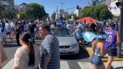 Argentina celebran el triunfo en el Mundial de Qatar