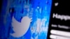 FILE - The Twitter splash page is seen on a digital device, April 25, 2022, in San Diego. European Union data show that Twitter took longer to review hateful content and removed less of it in 2022 compared with the previous year. 
