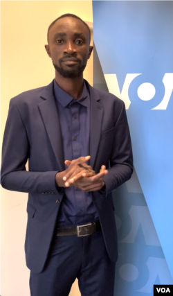 Frank Nana Addae, co-founder and COO of Shopa, speaks to VOA's Jackson Mvunganyi in Washington, on December 15, 2022.