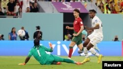 Portugal's João Félix scores the second goal in their opening Group H fixture against Ghana at the 2022 FIFA World Cup