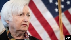 FILE - U.S. Treasury Secretary Janet Yellen in Herndon, Virginia, Oct. 21, 2022. Yellen notified Congress that the U.S. is projected to reach its debt limit on Jan. 19, 2023.