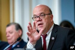 FILE - Chairman Jim McGovern, D-Mass., speaks at the Capitol in Washington, June 24, 2022.