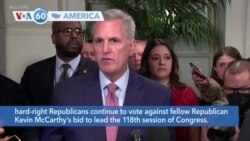 VOA60 America - US House Lawmakers Deny Kevin McCarthy Speakership on 3 Ballots
