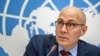 资料照片：联合国人权事务高级专员蒂尔克在日内瓦出席记者会。（2022年12月9日）