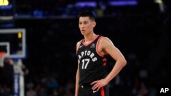 FILE - Jeremy Lin playing for the Toronto Raptors in 2019.
