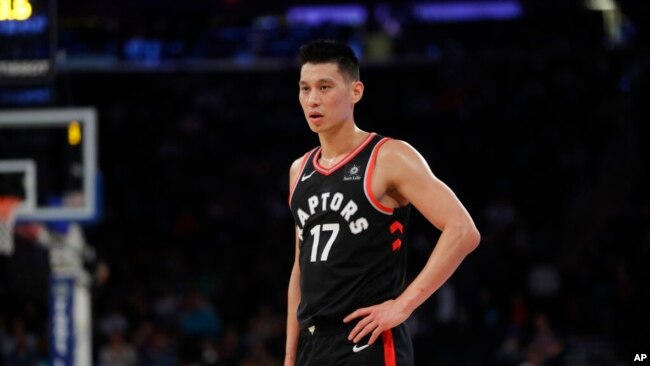 FILE - Jeremy Lin playing for the Toronto Raptors in 2019.