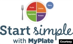 This image, provided by the U.S. Department of Agriculture, shows the MyPlate logo, introduced in 2011 to promote healthy eating.