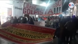 Peruanos protestan contra gobierno de Dina Boluarte en las calles