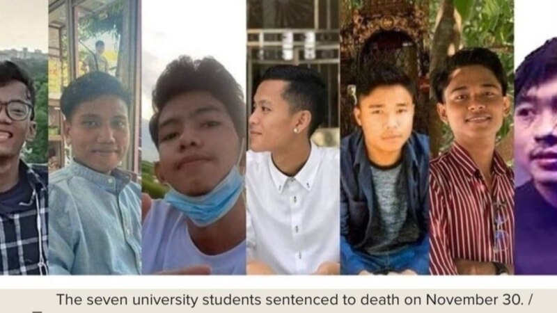 7 mahasiswa yang dijatuhi hukuman mati memprotes eksekusi