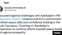 Cozef Borrellin Twitter səhifəsi